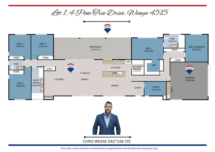 Floorplan of Homely house listing, 1,4 Pine Tree Drive, Kilcoy QLD 4515