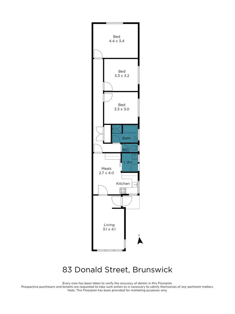 Floorplan of Homely house listing, 83 Donald Street, Brunswick VIC 3056