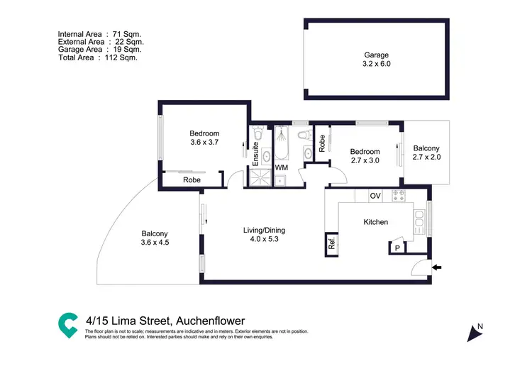 Floorplan of Homely apartment listing, 4/15 Lima Street, Auchenflower QLD 4066