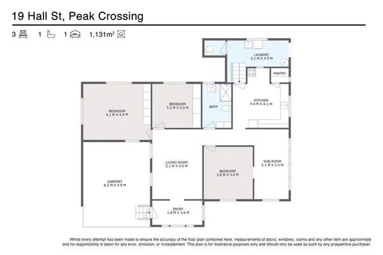 Floorplan of Homely house listing, 19 Hall Street, Peak Crossing QLD 4306