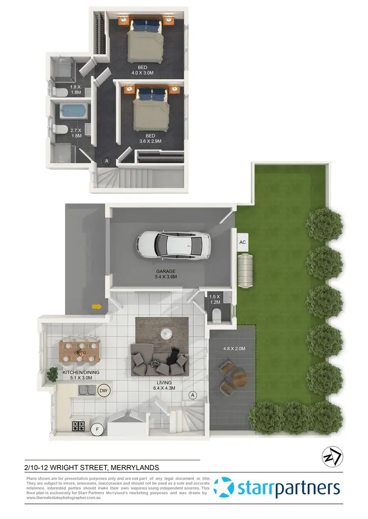 Floorplan of Homely townhouse listing, 2/10-12 Wright Street, Merrylands NSW 2160