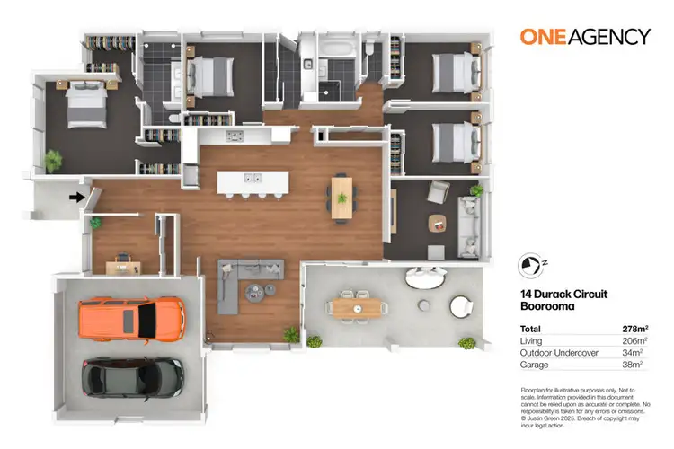 Floorplan of Homely house listing, 14 DURACK CIRCUIT, Boorooma NSW 2650