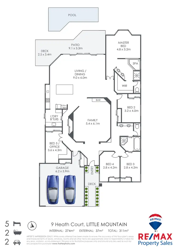 Floorplan of Homely house listing, 9 Heath Court, Little Mountain QLD 4551