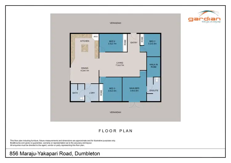 Floorplan of Homely house listing, 856 Maraju-Yakapari Road, Dumbleton QLD 4740
