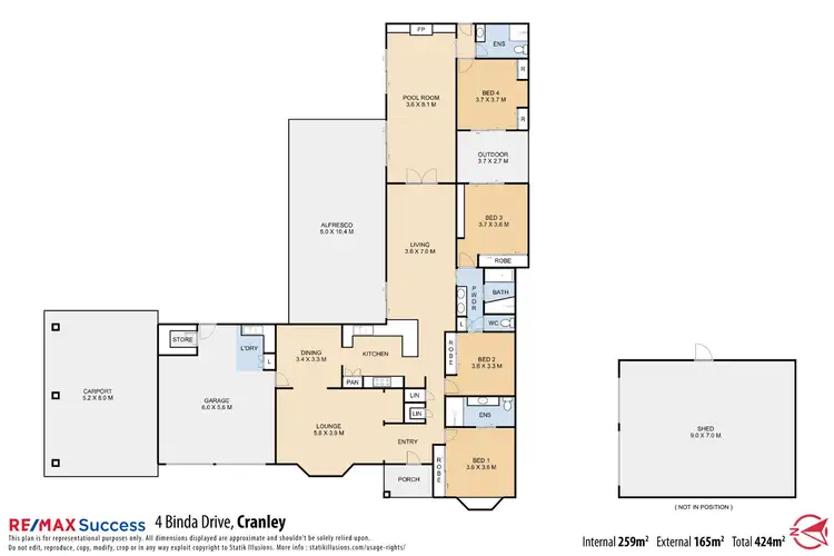 Floorplan of Homely house listing, 4 Binda Drive, Cranley QLD 4350