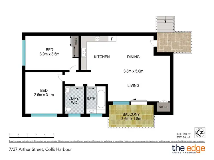 Floorplan of Homely unit listing, 7/27 Arthur Street, Coffs Harbour NSW 2450