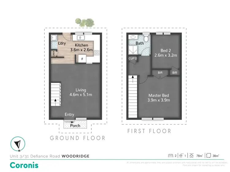 Floorplan of Homely townhouse listing, 3/31 Defiance Road, Woodridge QLD 4114