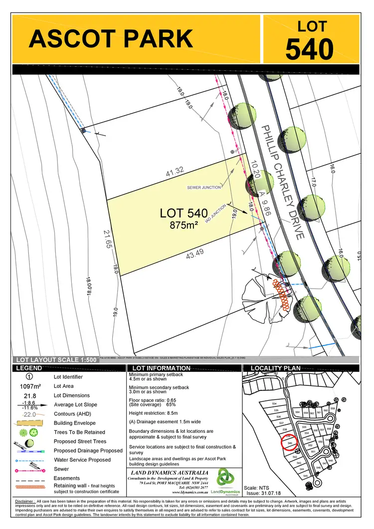 Floorplan of Homely land listing, 148 Philip Charley Drive (Lot 540 Ascot Park), Port Macquarie NSW 2444