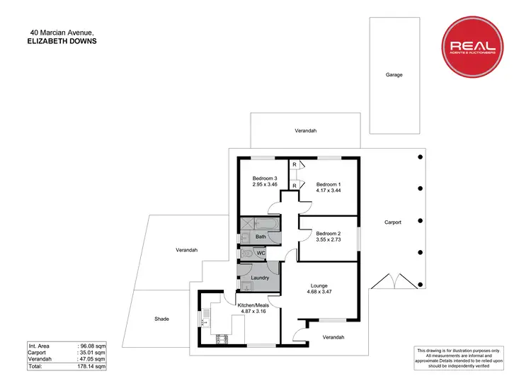 Floorplan of Homely house listing, 40 Marcian Avenue, Elizabeth Downs SA 5113