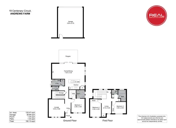 Floorplan of Homely house listing, 19 Centenary Circuit, Andrews Farm SA 5114