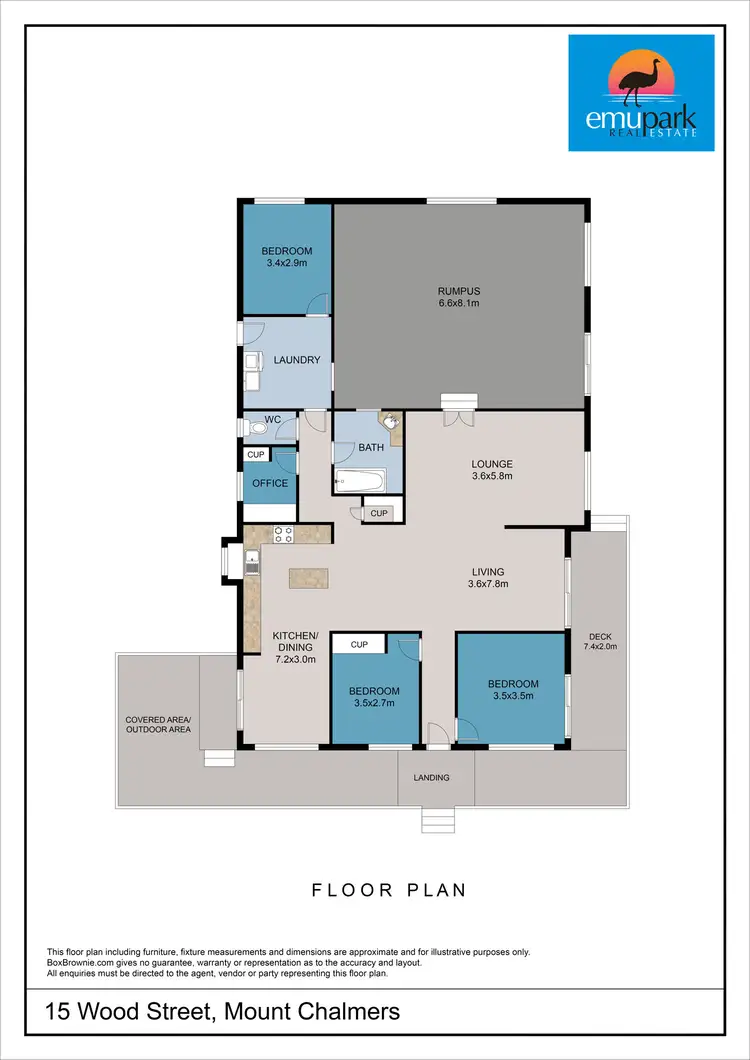 Floorplan of Homely house listing, 15 Wood Street, Mount Chalmers QLD 4702