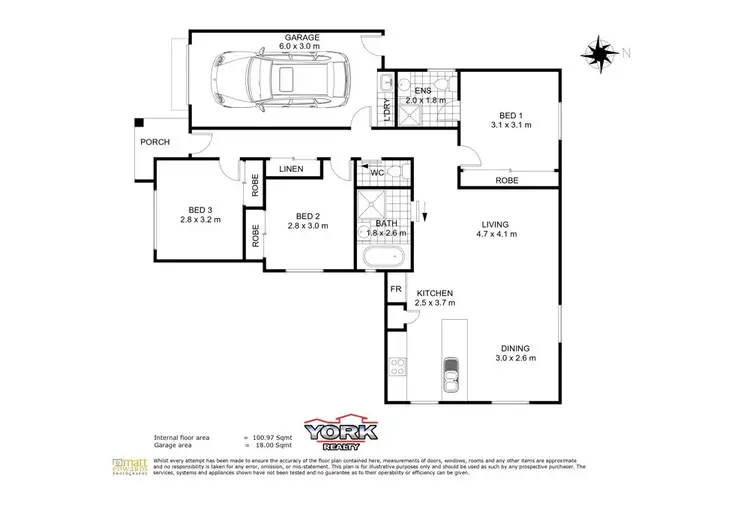 Floorplan of Homely unit listing, 2/3 Minnett Street, Glenvale QLD 4350