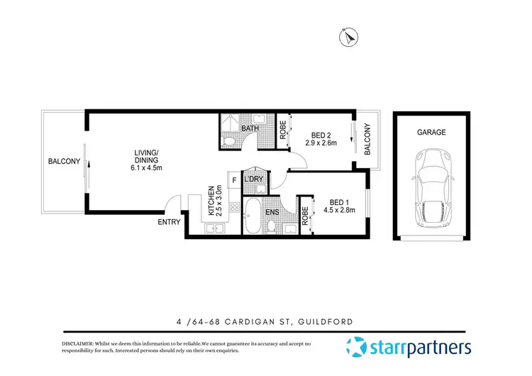 Floorplan of Homely unit listing, 4/64-68 Cardigan Street, Guildford NSW 2161