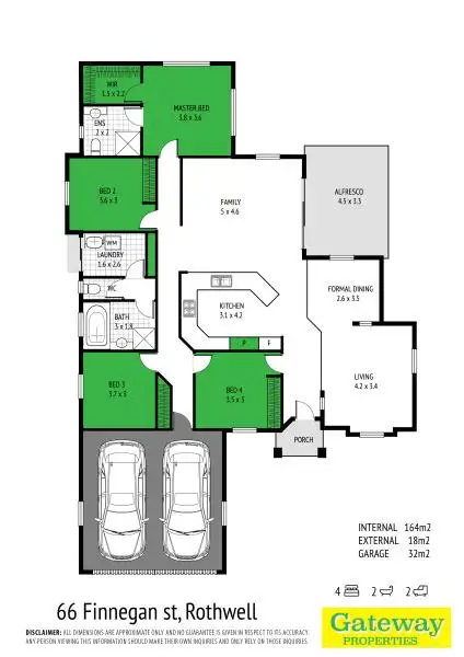 Floorplan of Homely house listing, 66 FINNEGAN STREET, Rothwell QLD 4022