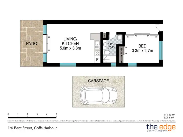 Floorplan of Homely unit listing, 1/6 Bent Street, Coffs Harbour NSW 2450
