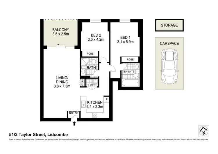 Floorplan of Homely apartment listing, 51/3-7 Taylor Street, Lidcombe NSW 2141