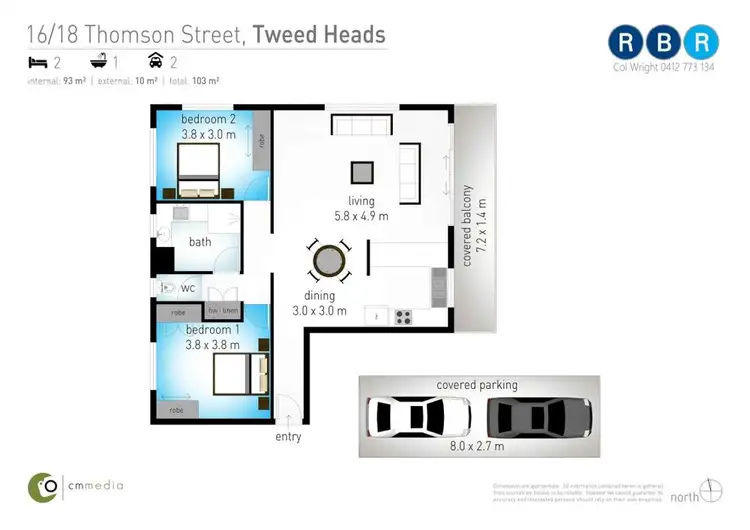 Floorplan of Homely unit listing, 16/16-18 Thomson Street, Tweed Heads NSW 2485