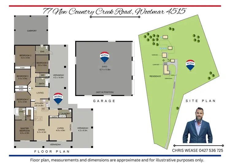 Floorplan of Homely rural property listing, 77 New Country Creek Road, Woolmar QLD 4515