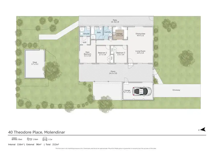 Floorplan of Homely house listing, 40 Theodore Place, Molendinar QLD 4214