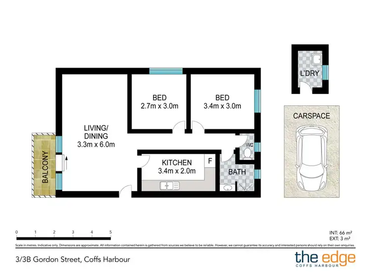 Floorplan of Homely unit listing, 3/3B Gordon Street, Coffs Harbour NSW 2450