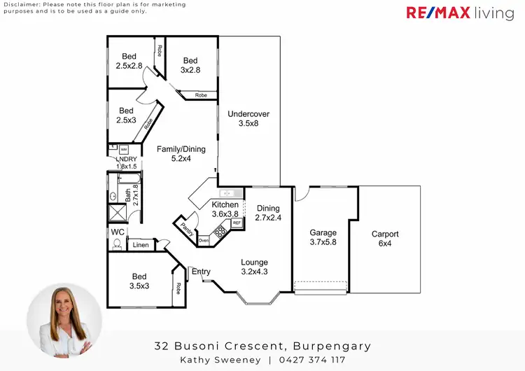 Floorplan of Homely house listing, 32 Busoni Crescent, Burpengary QLD 4505