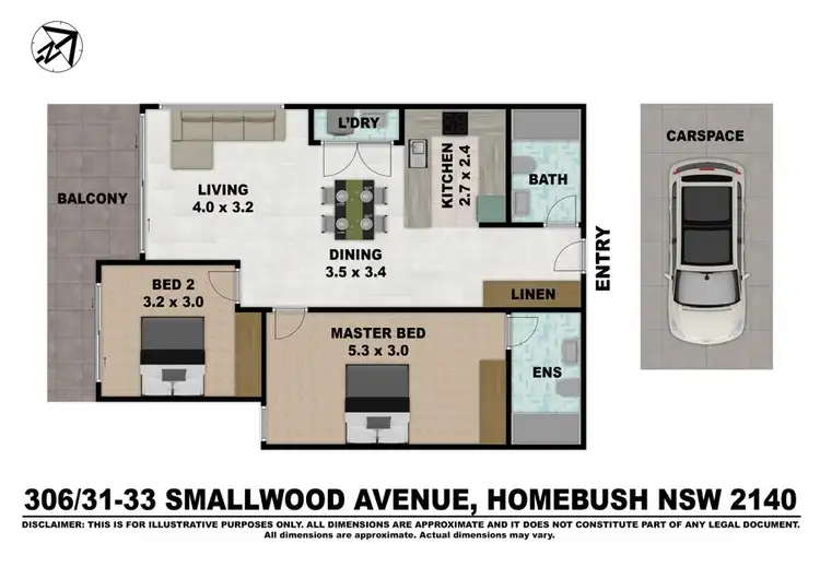 Floorplan of Homely apartment listing, 306 31-35 Smallwoods avenue, Homebush NSW 2140