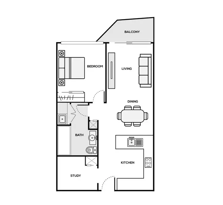 Floorplan of Homely apartment listing, 20906/1055 Ann Street, Newstead QLD 4006