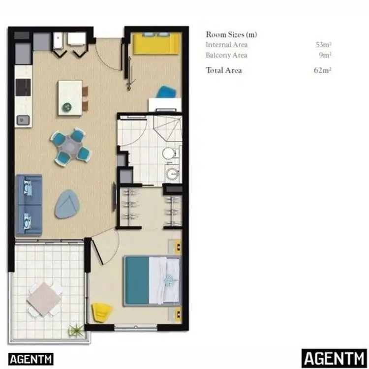Floorplan of Homely apartment listing, 1712/510 St Pauls Terrace, Bowen Hills QLD 4006