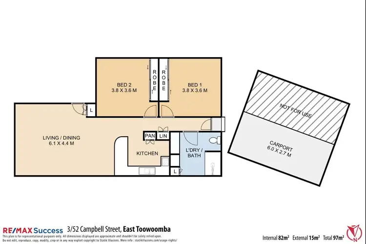 Floorplan of Homely unit listing, 3/52 Campbell Street, East Toowoomba QLD 4350