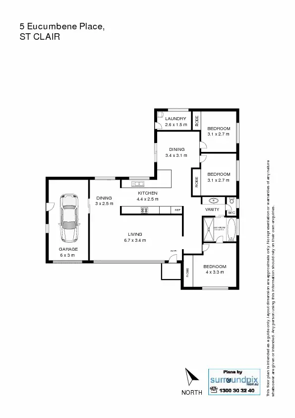 Floorplan of Homely house listing, 5 Eucumbene Place, St Clair NSW 2759