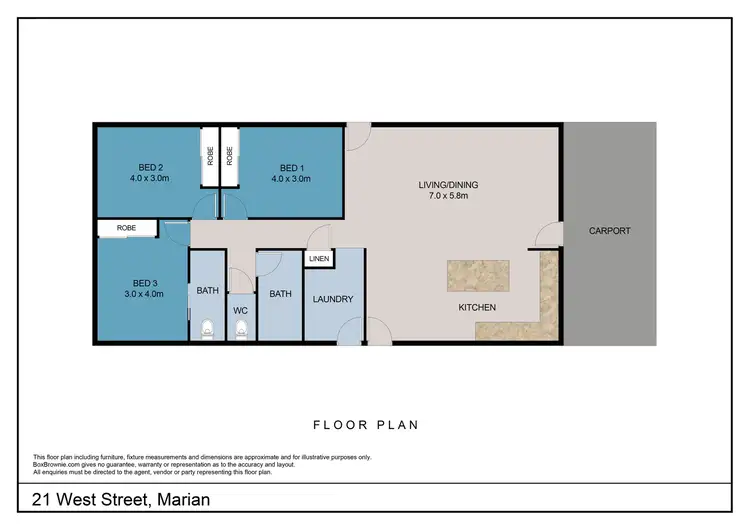 Floorplan of Homely house listing, 21 West Street, Marian QLD 4753