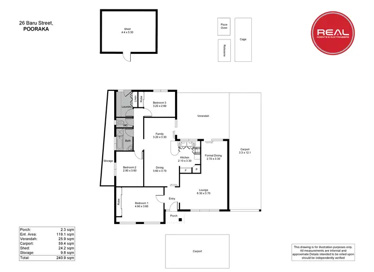 Floorplan of Homely house listing, 26 Baru Street, Pooraka SA 5095