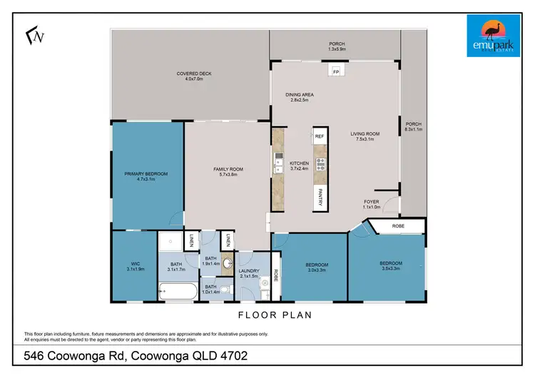 Floorplan of Homely rural property listing, 546 Coowonga Road, Coowonga QLD 4702