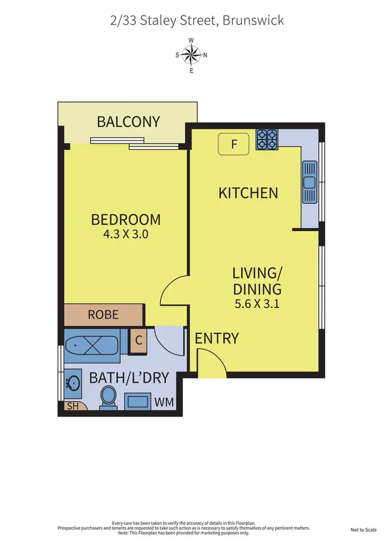 Floorplan of Homely apartment listing, 2/33 Staley Street, Brunswick VIC 3056