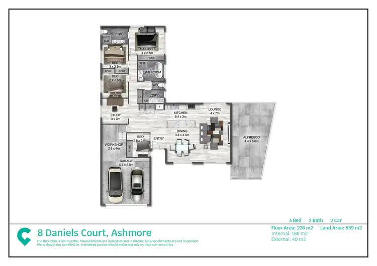 Floorplan of Homely house listing, 8 Daniel Crescent, Ashmore QLD 4214