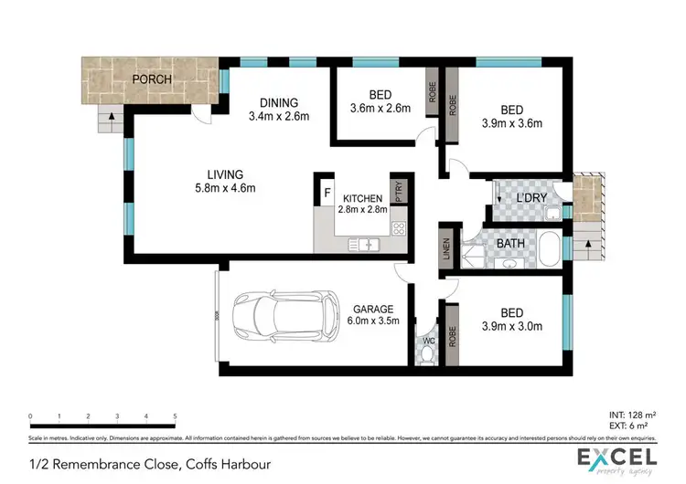 Floorplan of Homely villa listing, 1/2 Remembrance Close, Coffs Harbour NSW 2450