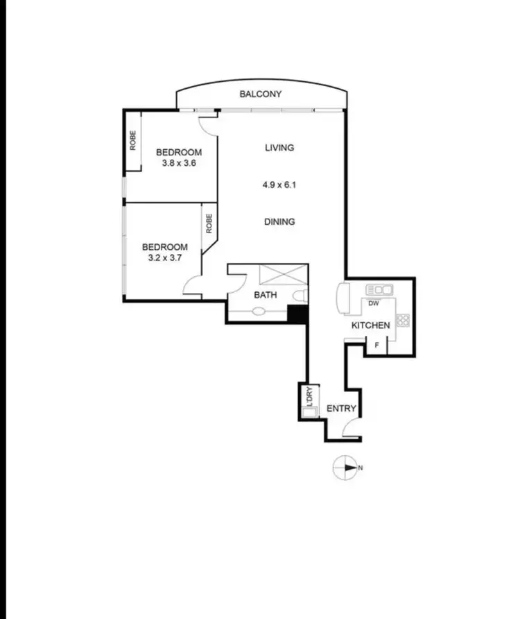 Floorplan of Homely apartment listing, 2004/222 Russell Street, Melbourne VIC 3000
