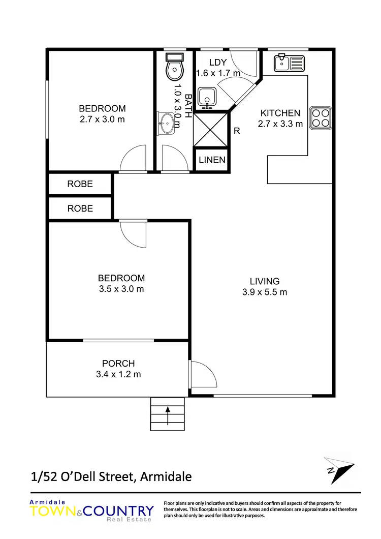 Floorplan of Homely semi-detached listing, 1-4/52 O'dell Street, Armidale NSW 2350