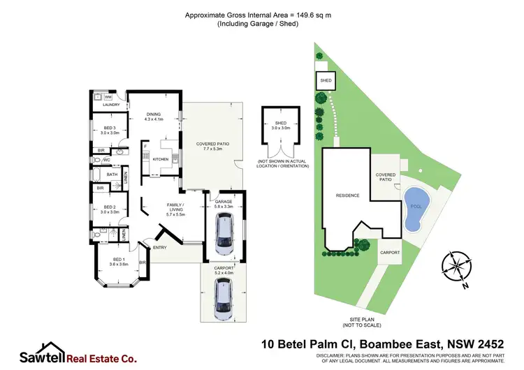 Floorplan of Homely house listing, 10 Betel Palm Close, Boambee East NSW 2452