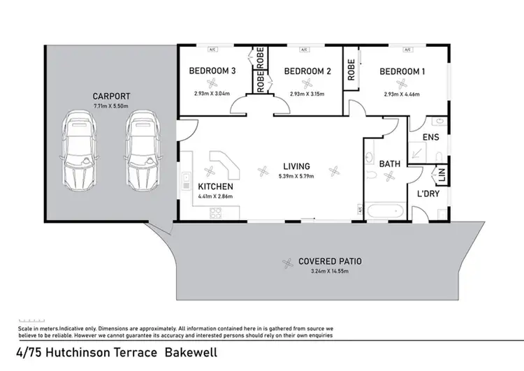 Floorplan of Homely unit listing, 4/75 Hutchison Terrace, Bakewell NT 832