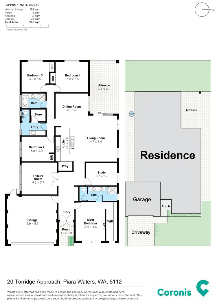 Floorplan of Homely house listing, 20 Torridge Approach, Piara Waters WA 6112