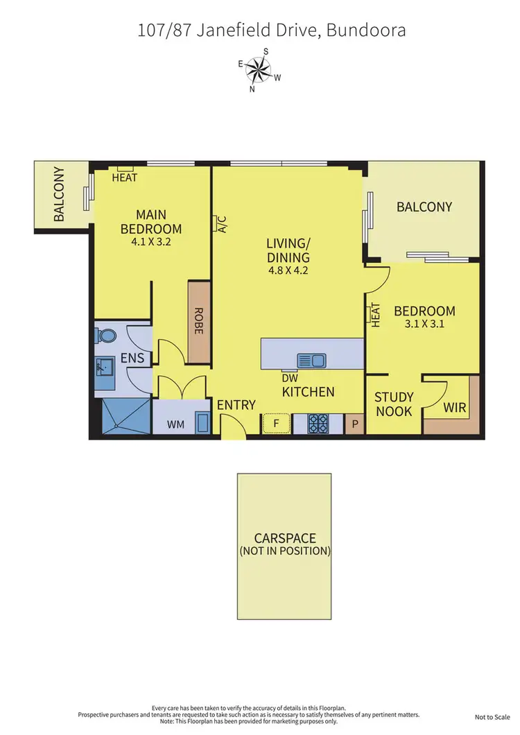 Floorplan of Homely apartment listing, 107/87 Janefield Drive, Bundoora VIC 3083
