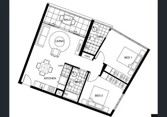 Floorplan of Homely apartment listing, 703/9 NORFOLK AVENUE, Surfers Paradise QLD 4217