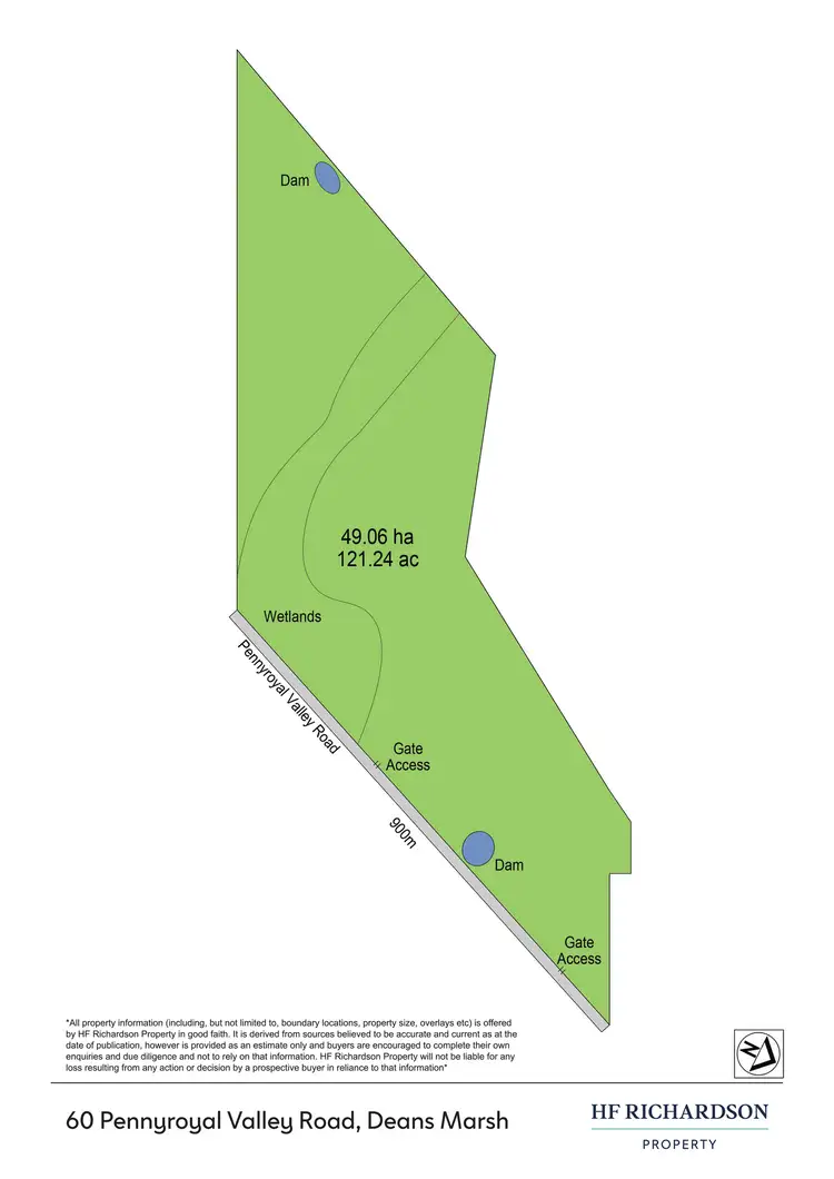 Floorplan of Homely land listing, 60 Pennyroyal Valley Road, Deans Marsh VIC 3235