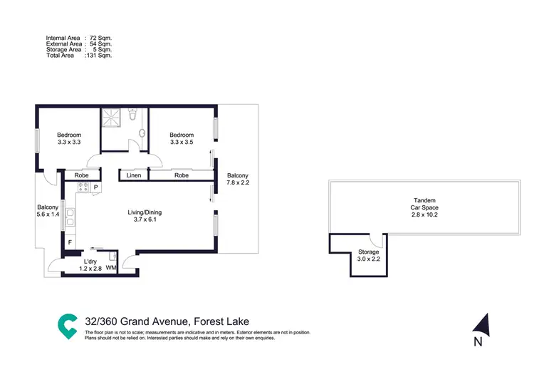 Floorplan of Homely unit listing, 32/360 Grand Avenue, Forest Lake QLD 4078