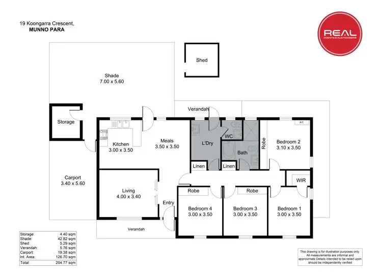Floorplan of Homely house listing, 19 Koongarra Crescent, Munno Para SA 5115