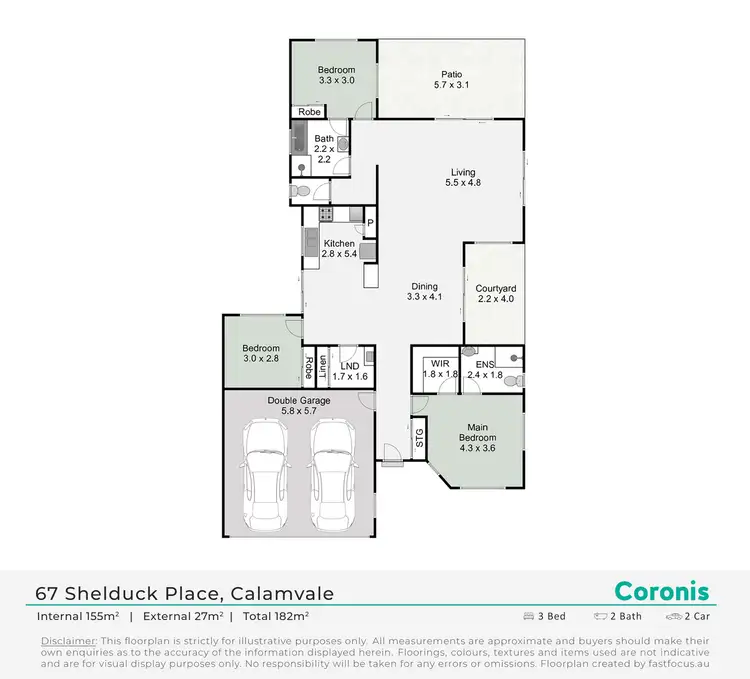 Floorplan of Homely house listing, 67 Shelduck Place, Calamvale QLD 4116