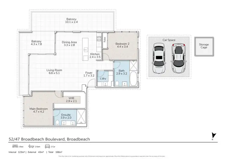 Floorplan of Homely apartment listing, 52/47-51 Broadbeach Boulevard, Broadbeach QLD 4218