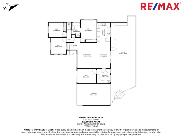Floorplan of Homely house listing, 33 Wappa Outlook Drive, Yandina QLD 4561