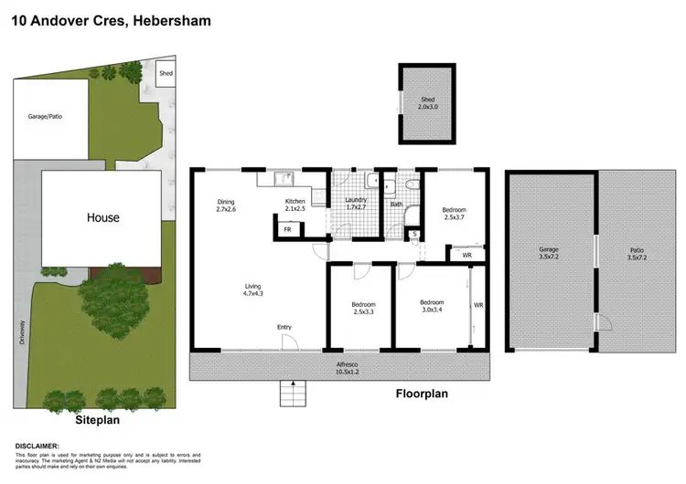 Floorplan of Homely house listing, 10 Andover Crescent, Hebersham NSW 2770